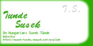 tunde susek business card